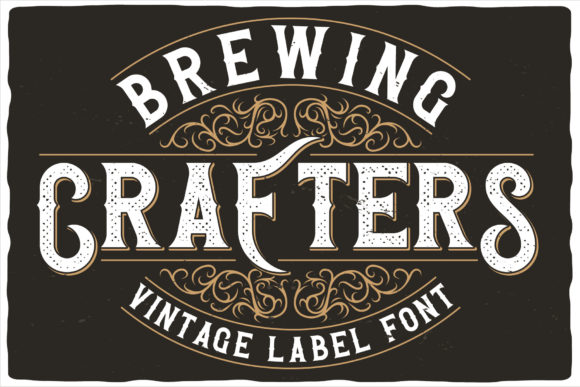 Brewing Crafters: A Vintage Font for Bold Branding